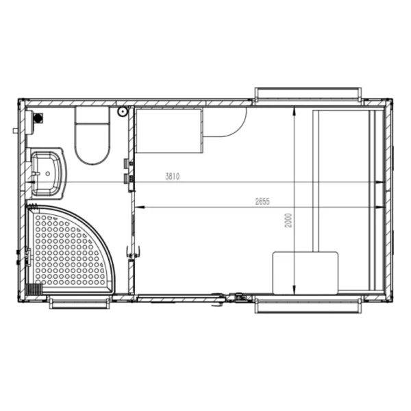 4m Accommodation Unit (Box) - Portable Cabin - Image 6